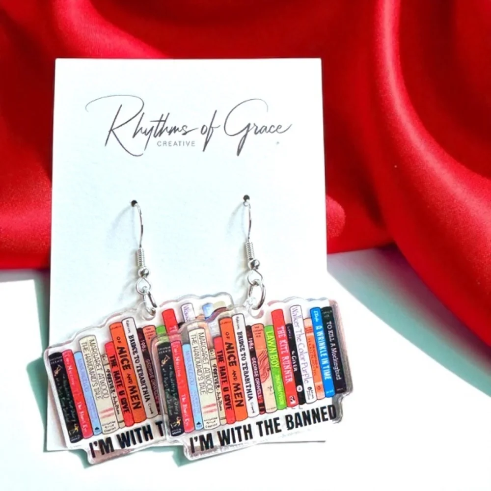 Banned Books Earrings: 